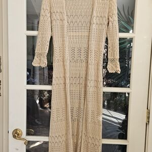 Ralph Lauren Cream Long Knit Cardigan